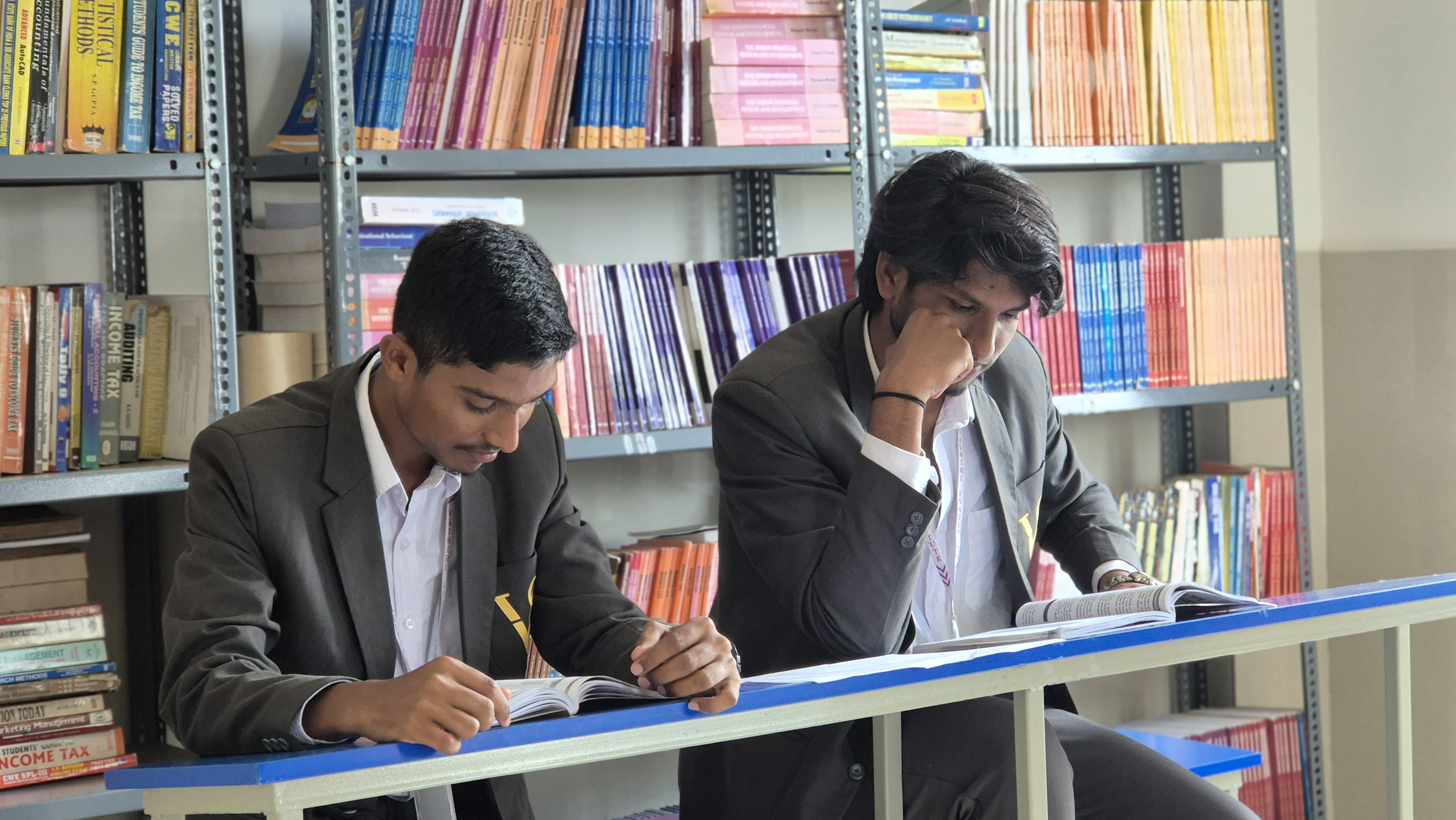 Discussion group of students in a modern learning environment